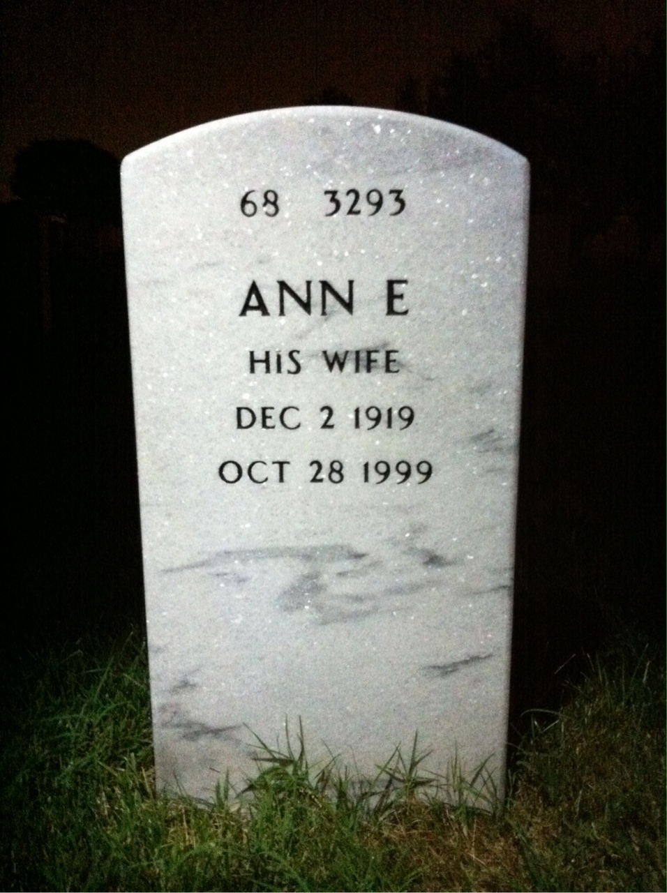 Back of headstone — Marino Endrizzi