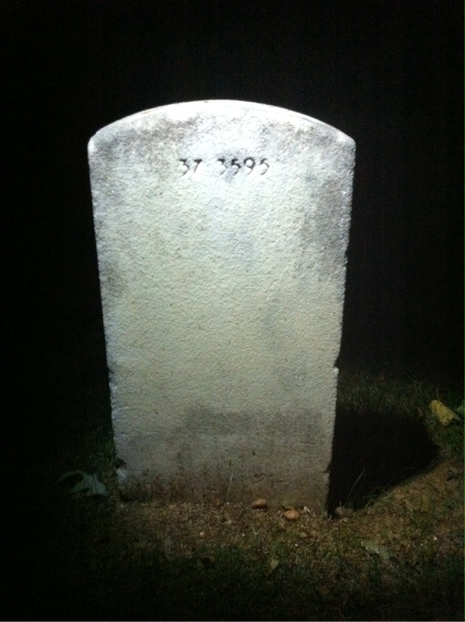 Back of headstone — Herbert Arbogast