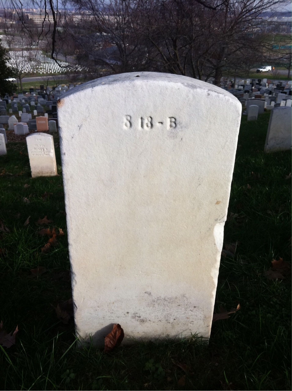 Back of headstone — Charles Arlow