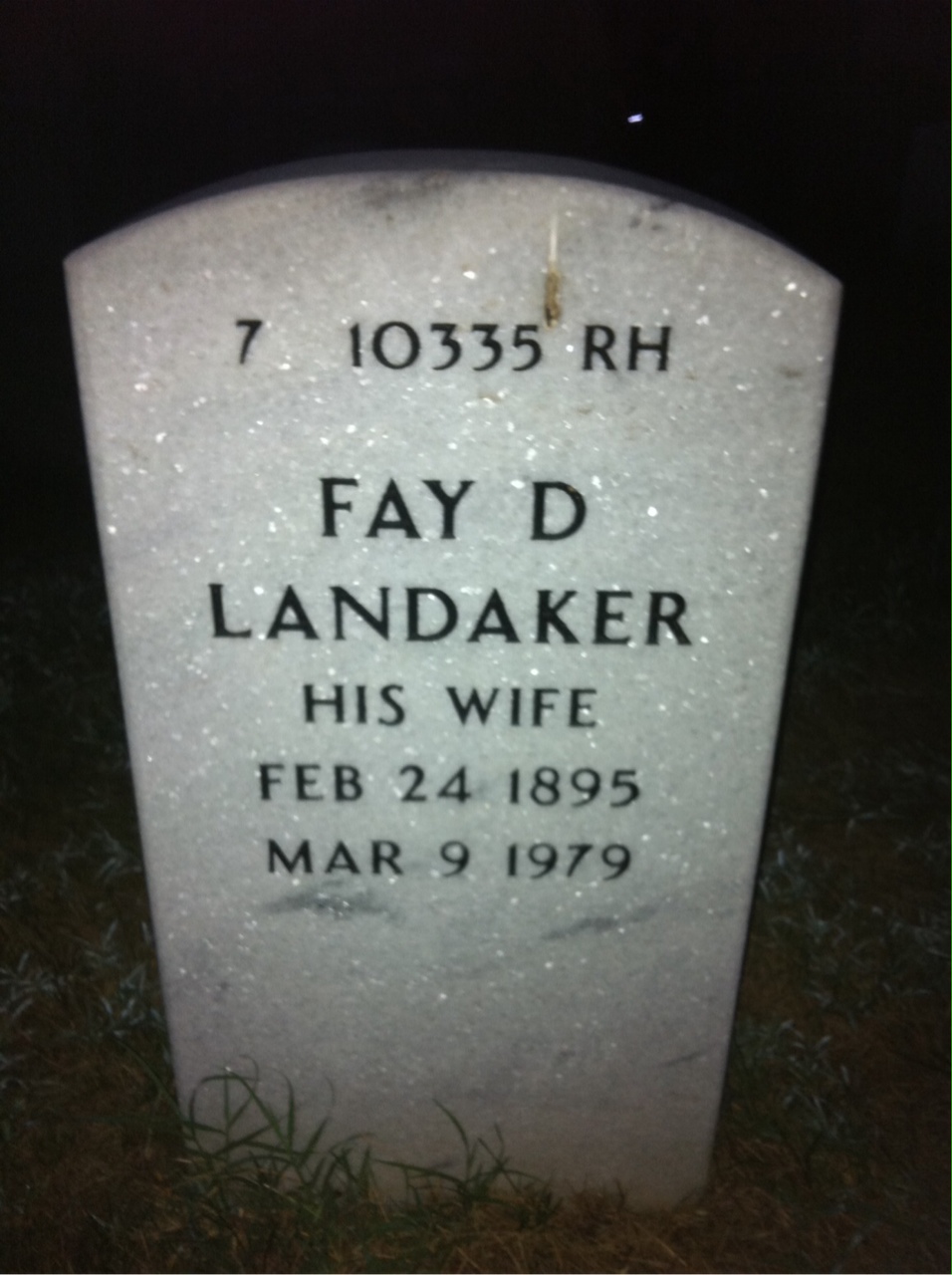 Back of headstone — William Doctor