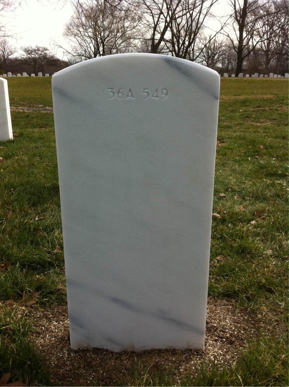 Back of headstone — David Adam