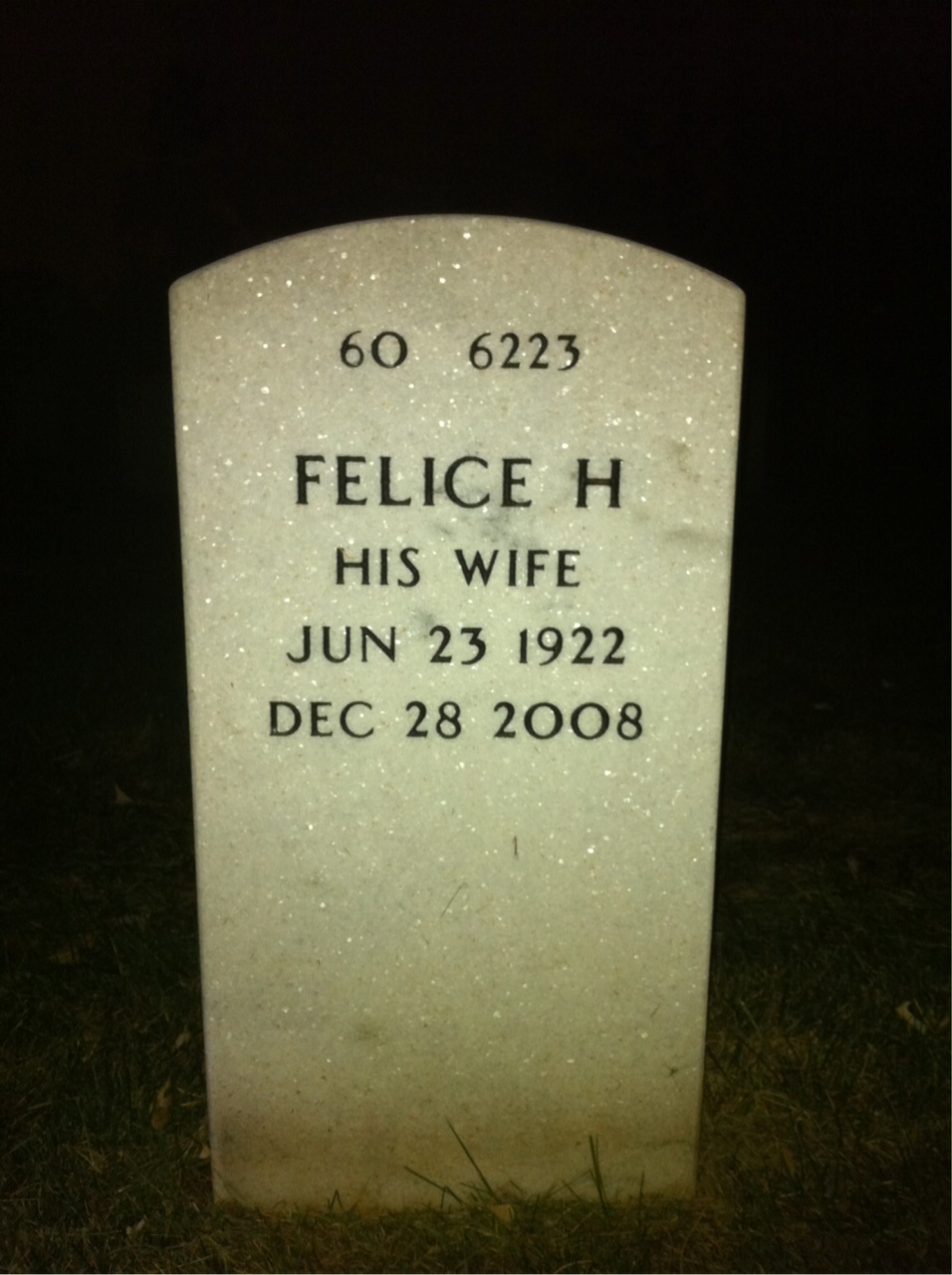 Back of headstone — William Lepley