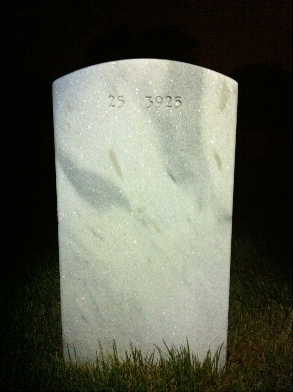 Back of headstone — Jimmy Gee