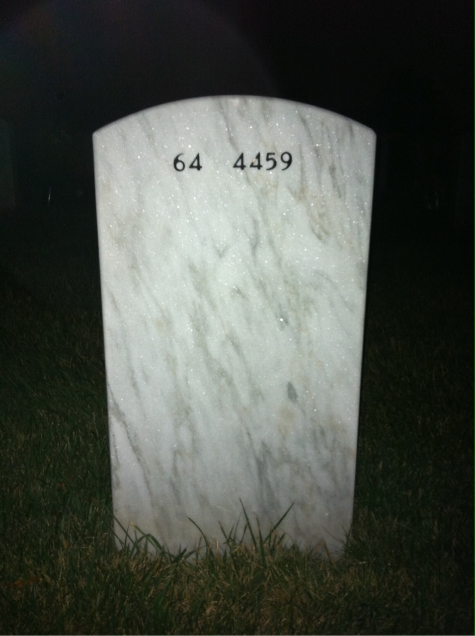 Back of headstone — John Allen