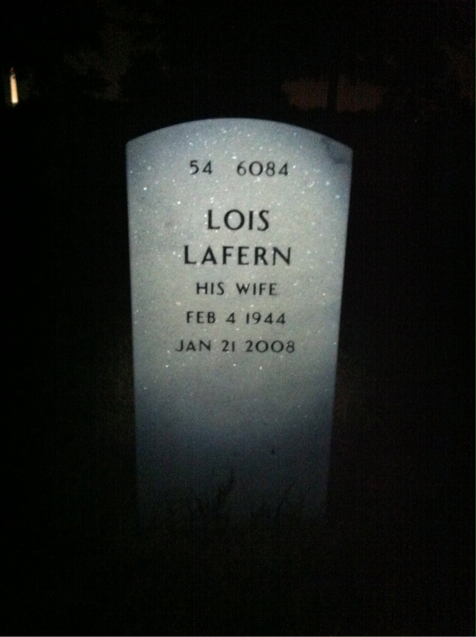 Back of headstone — Harry Dorough
