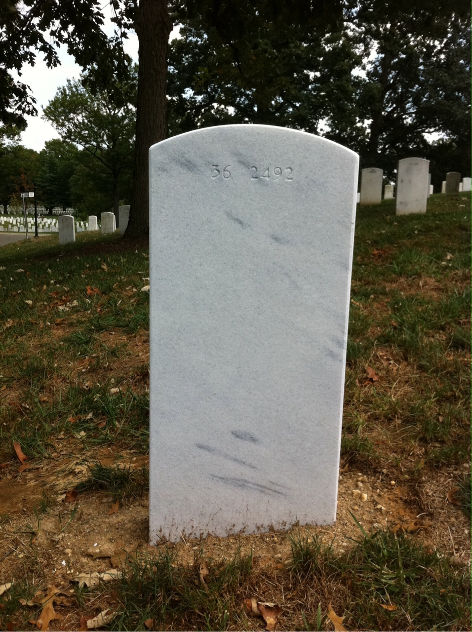 Back of headstone — Barney Burke