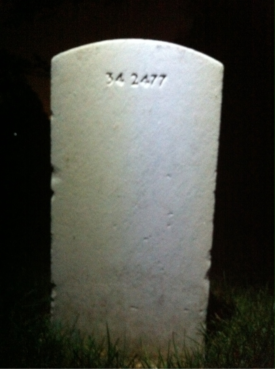 Back of headstone — William T Smith