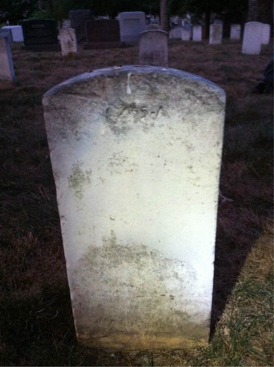Back of headstone — Henry Bailey