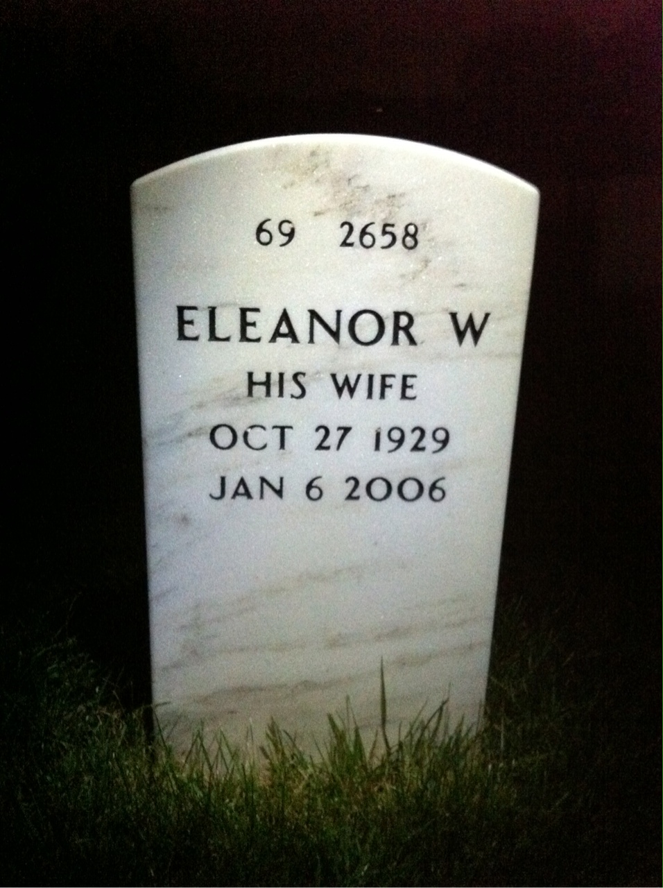 Back of headstone — Richard Losa