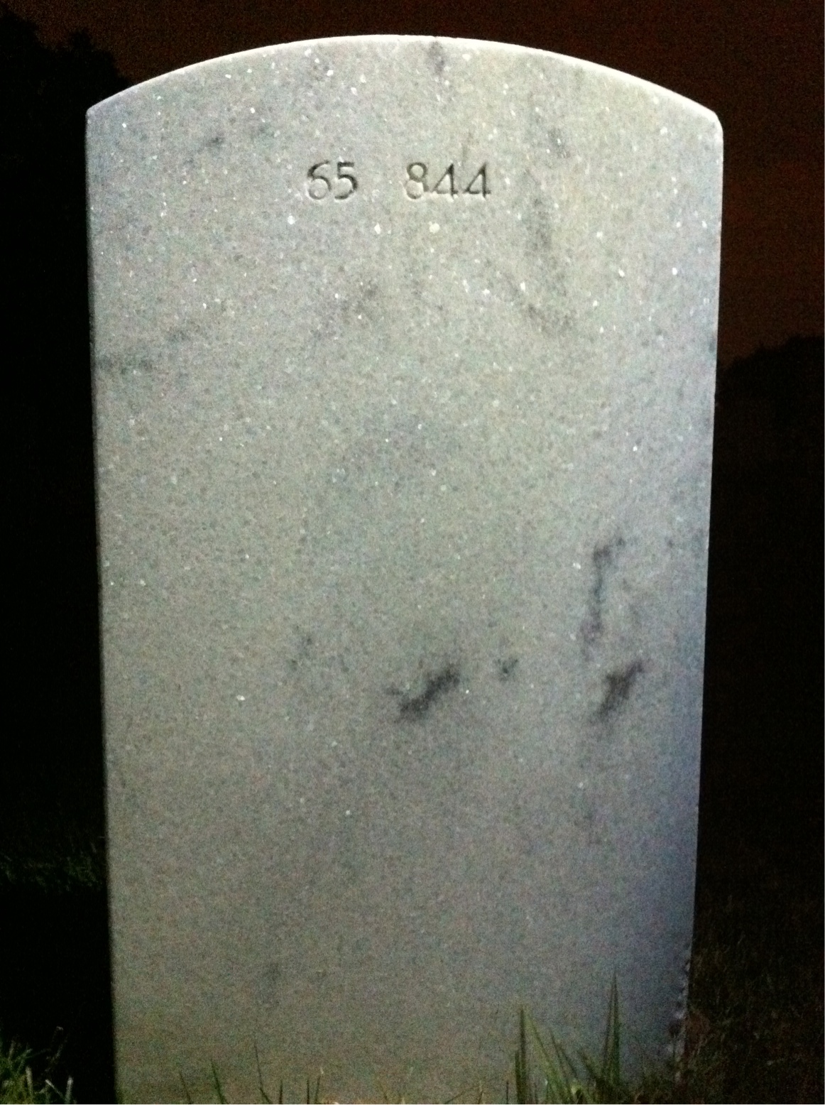 Back of headstone — Charles Williams
