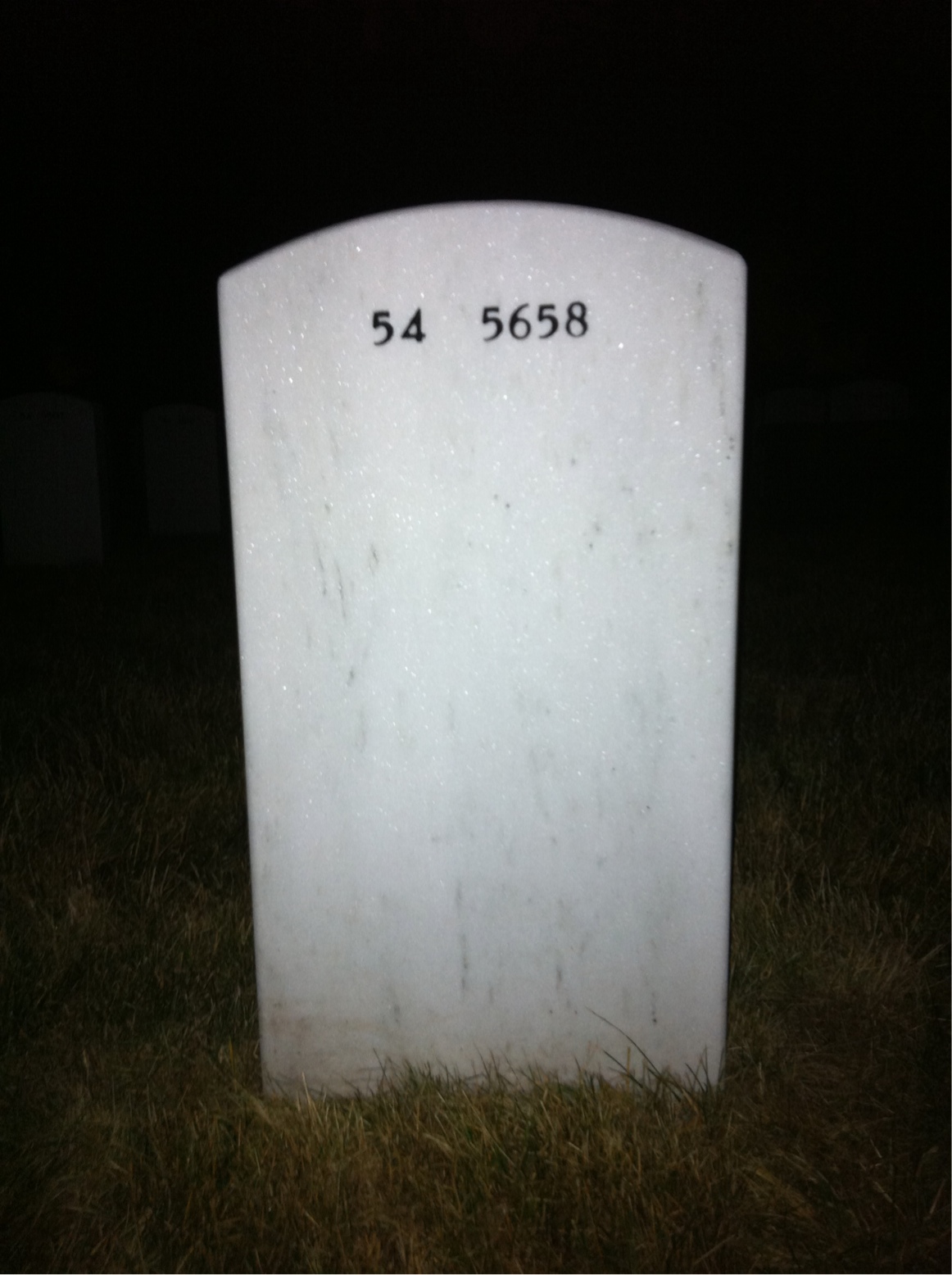 Back of headstone — Robert Mccord