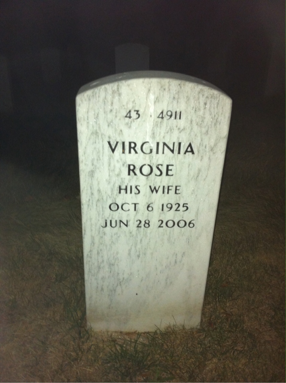 Back of headstone — James Cameron