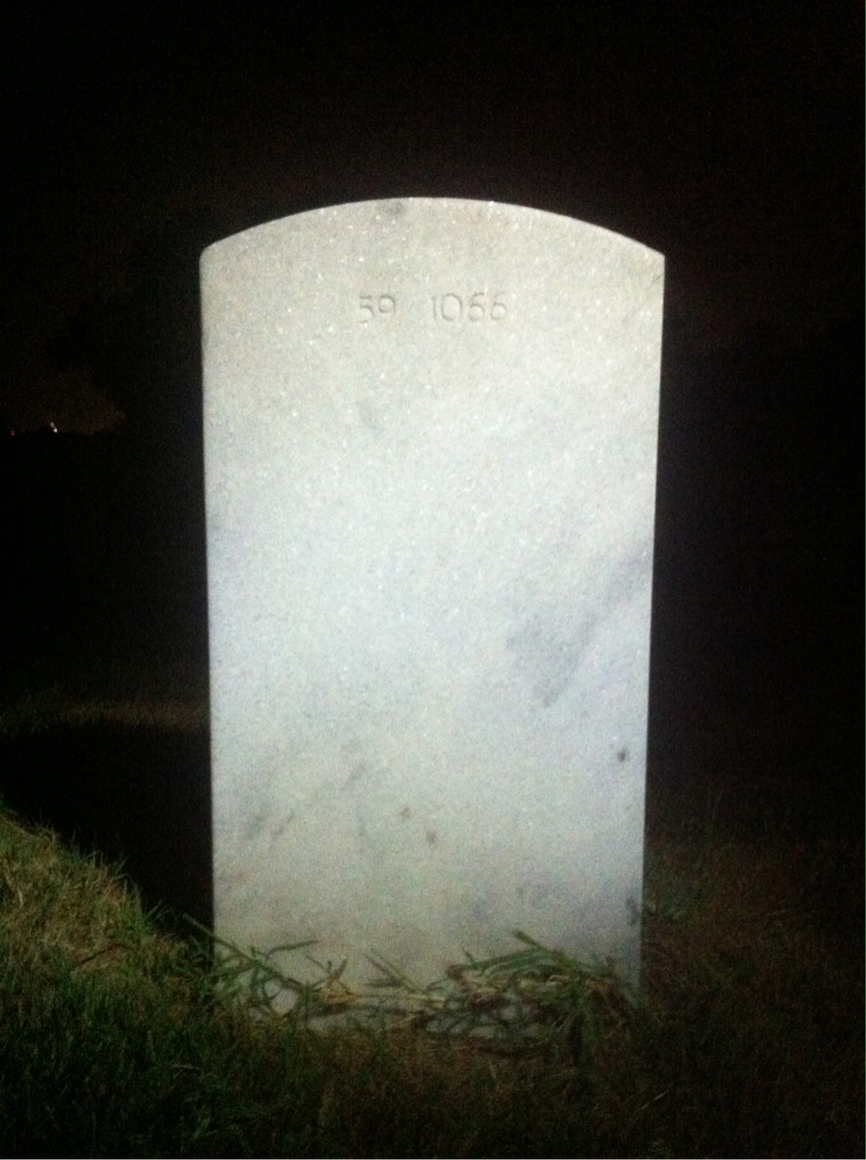 Back of headstone — Thomas W Cuddy