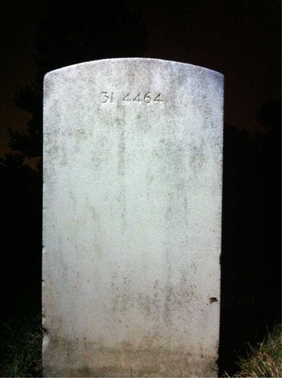 Back of headstone — Sarah Miller