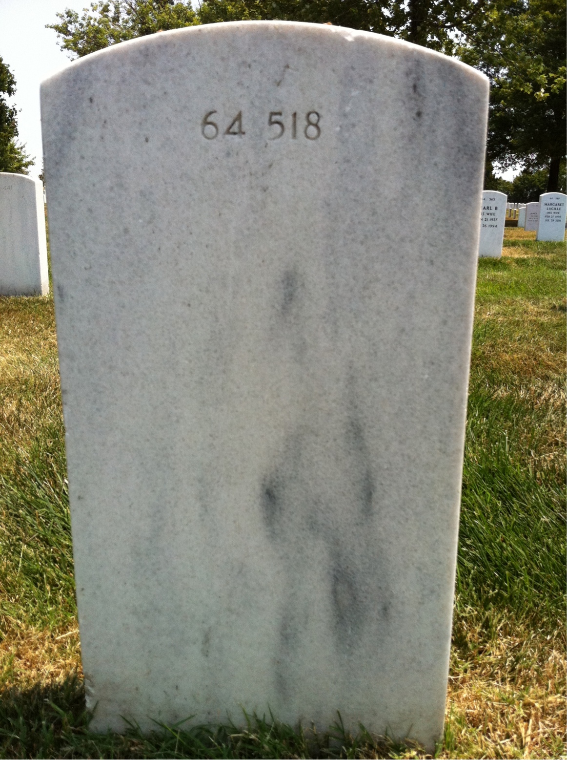 Back of headstone — Robert Converse