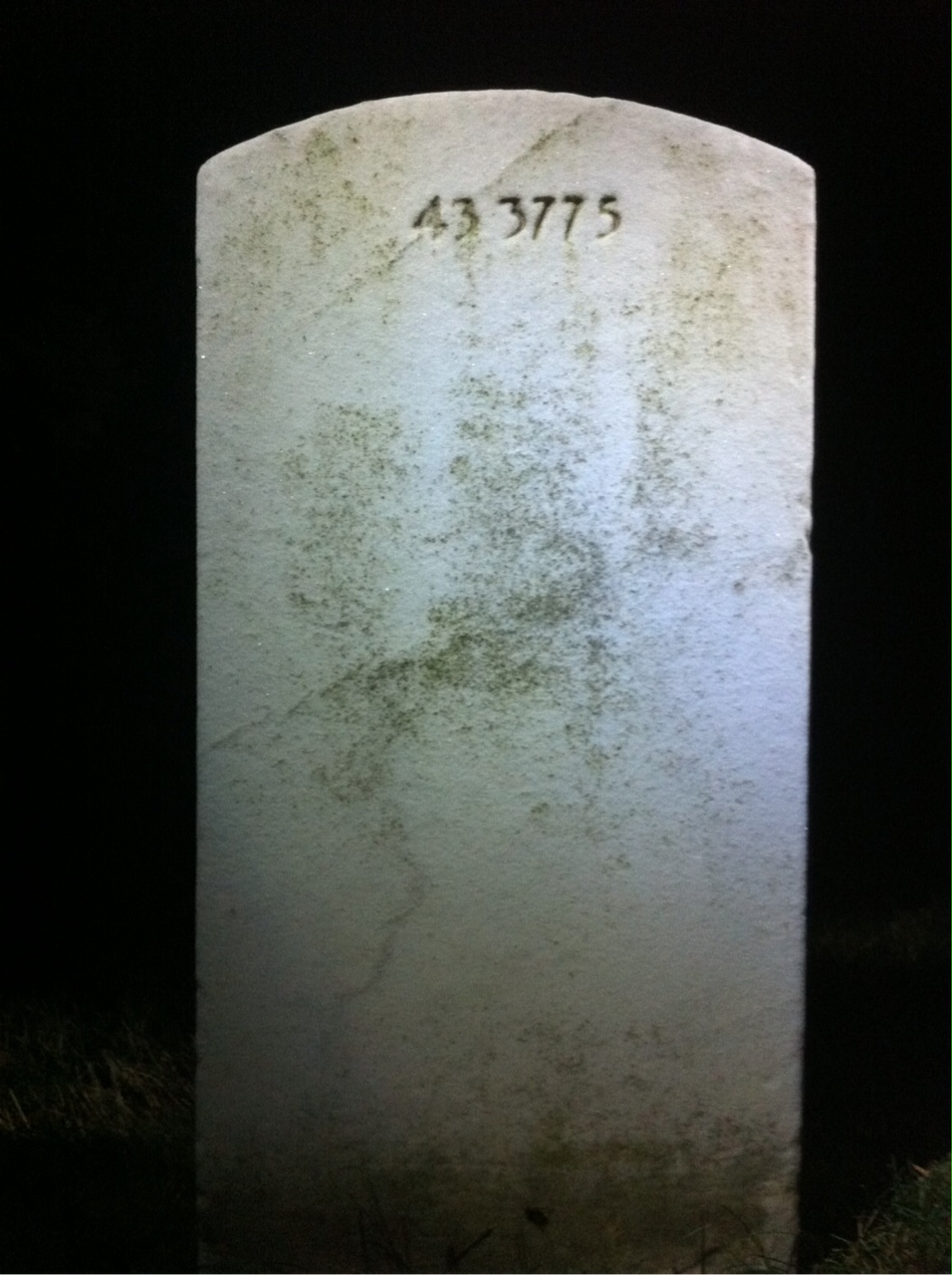 Back of headstone — Sydney Marks