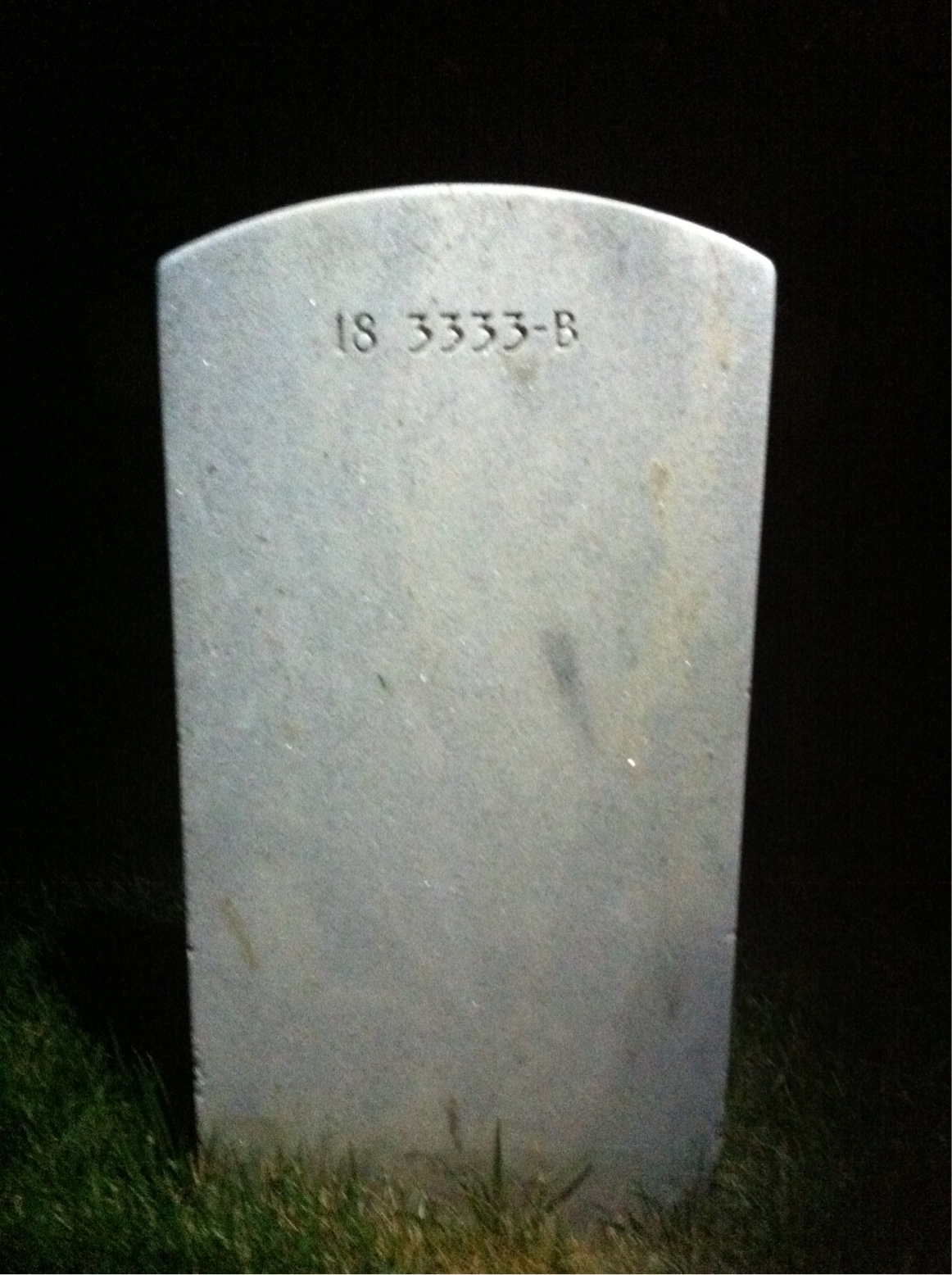 Back of headstone — Harry Morse