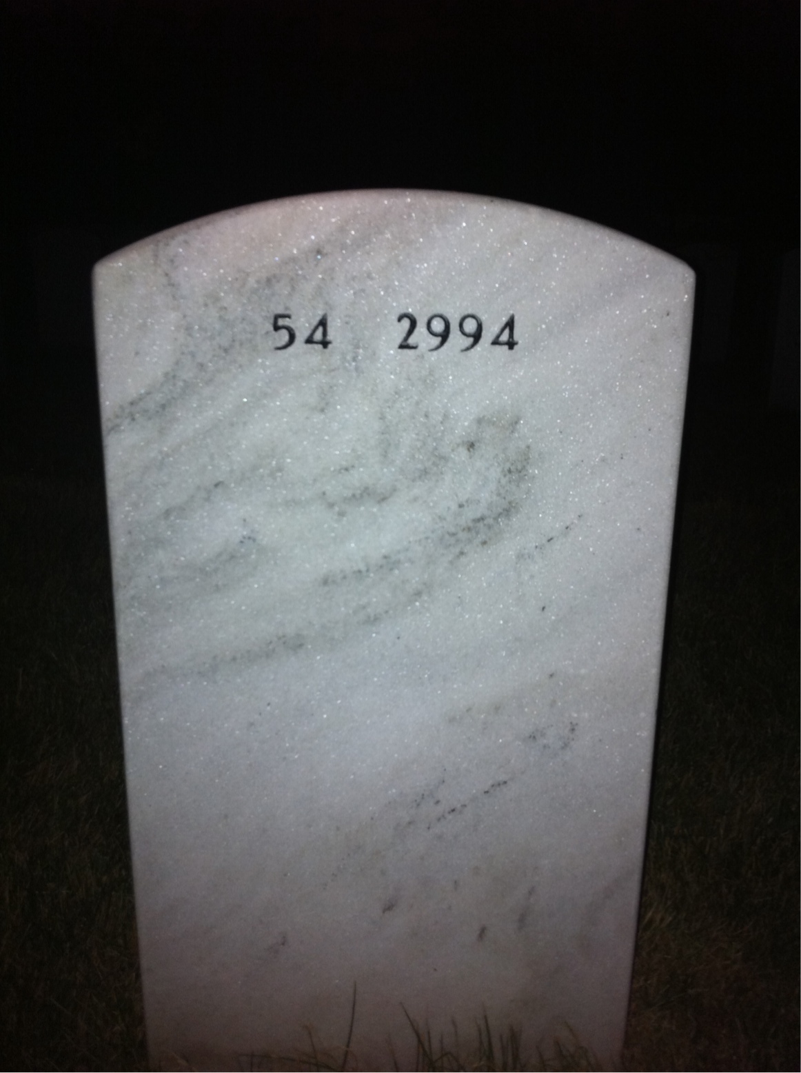 Back of headstone — Joseph Begin