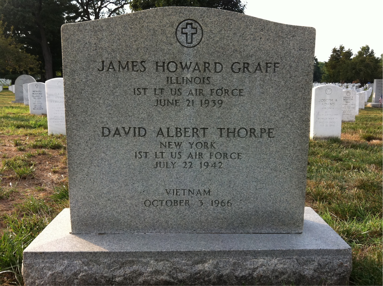 Headstone of David Albert Thorpe