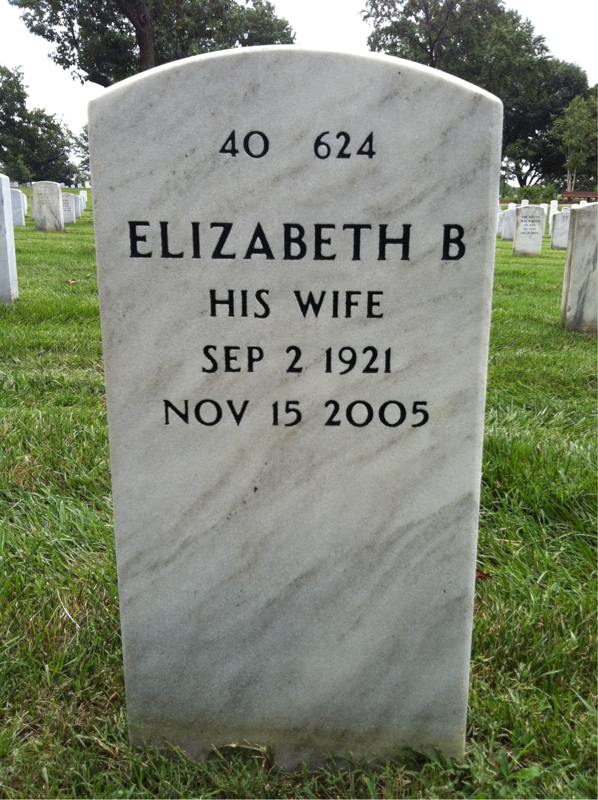 Back of headstone — Milton Steinbring