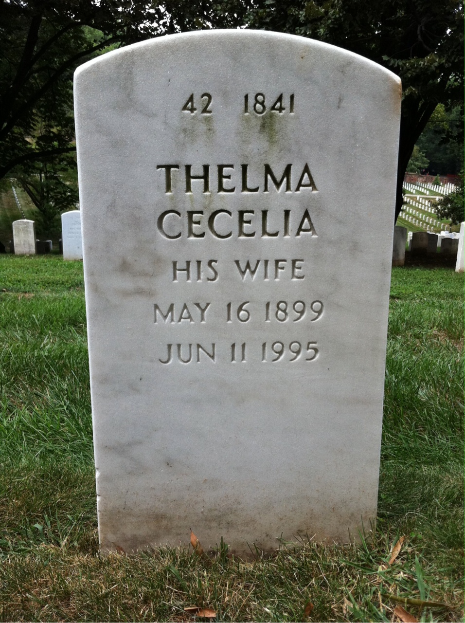 Back of headstone — Edgar Millican