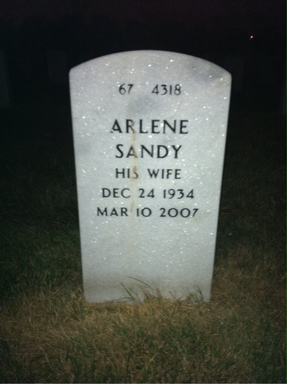 Back of headstone — John Bacci