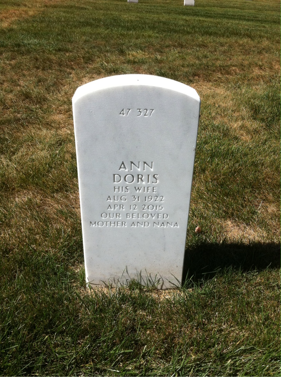 Back of headstone — William Tweedy