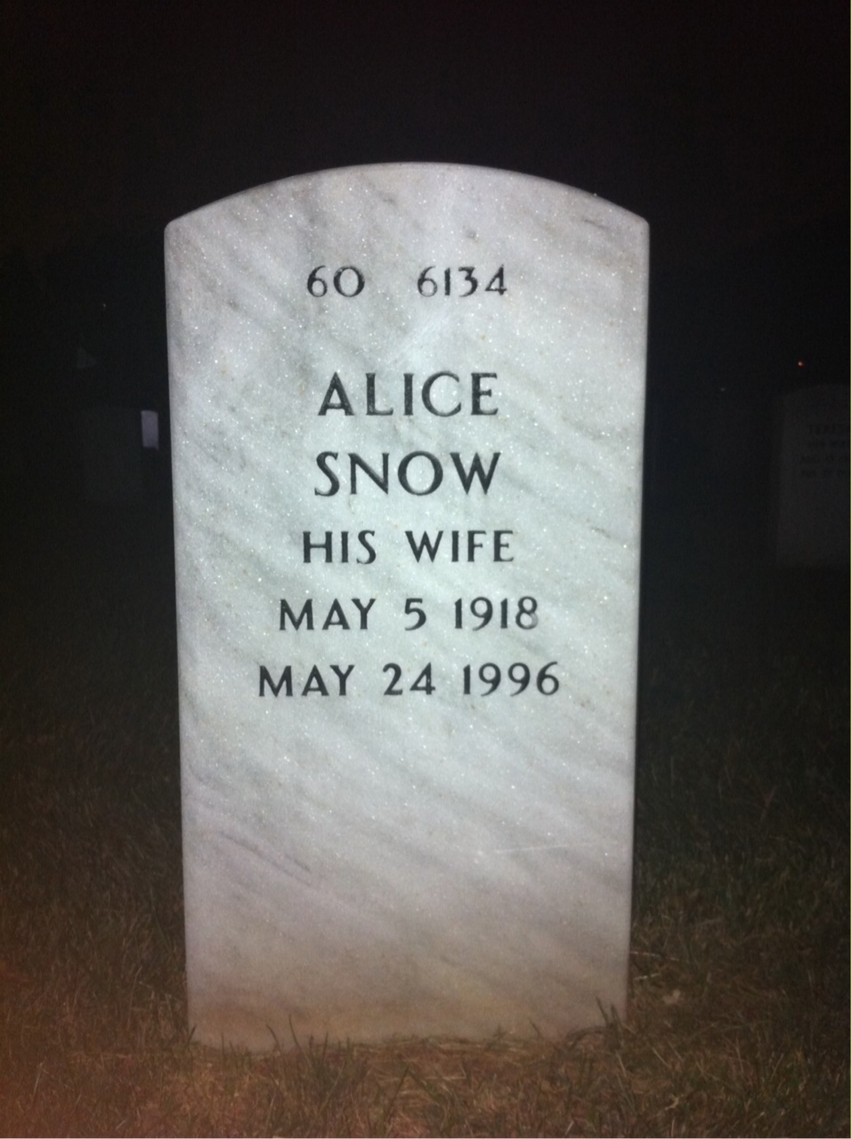 Back of headstone — Henry Rodes