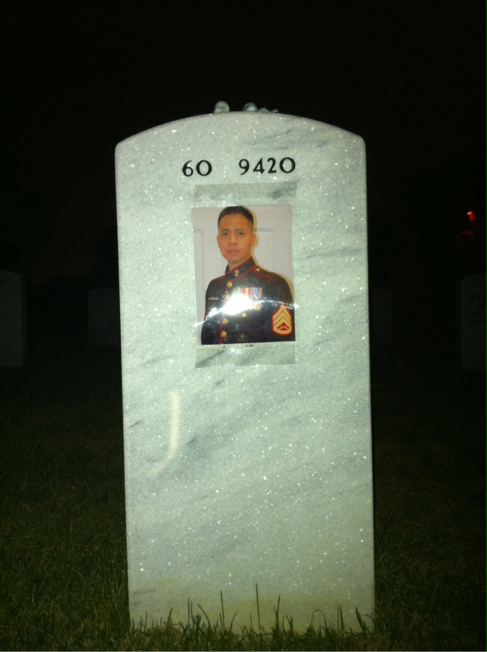 Back of headstone — Nicanor Lopez Caboteja