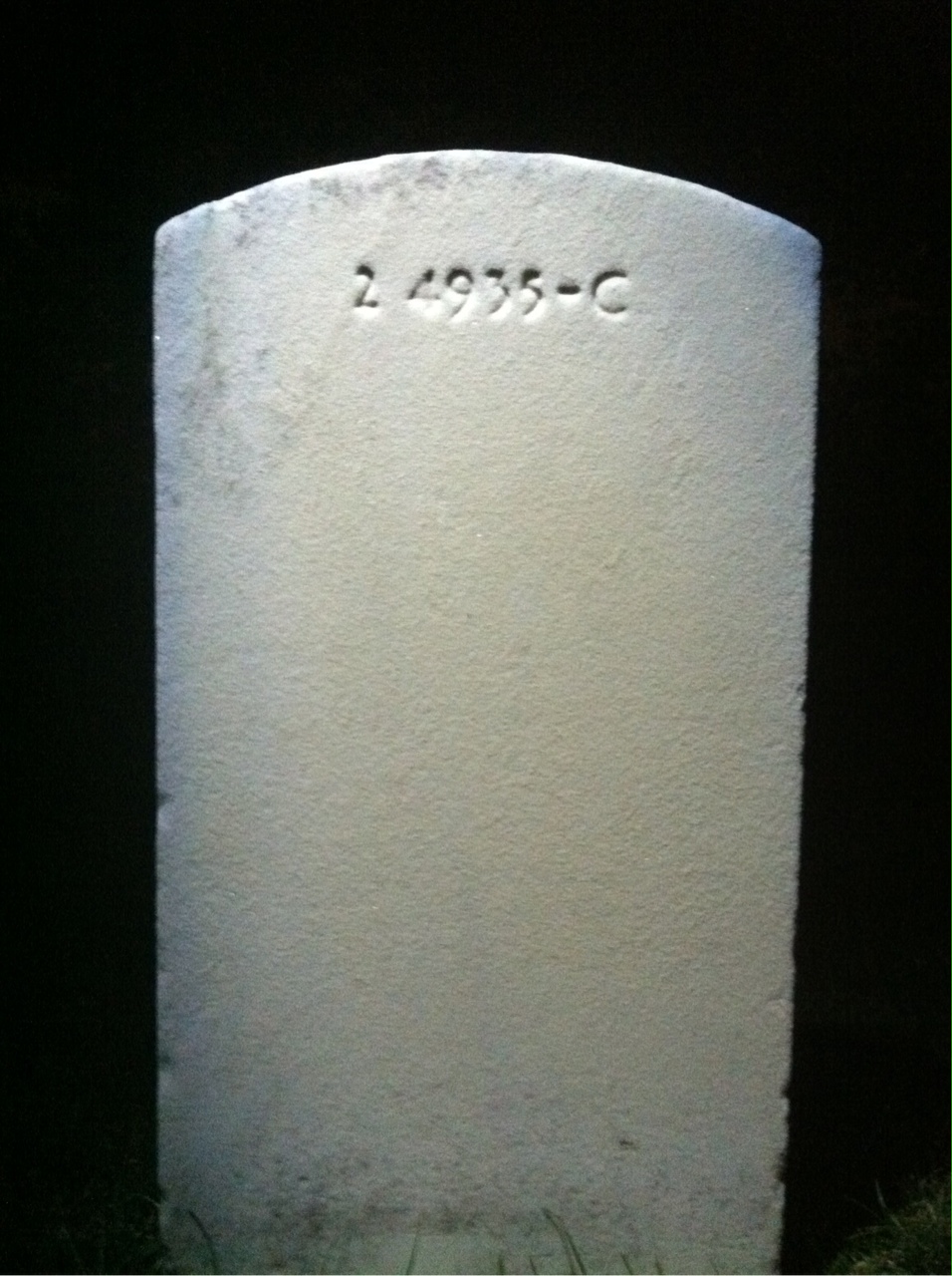 Back of headstone — Albert Mosebach