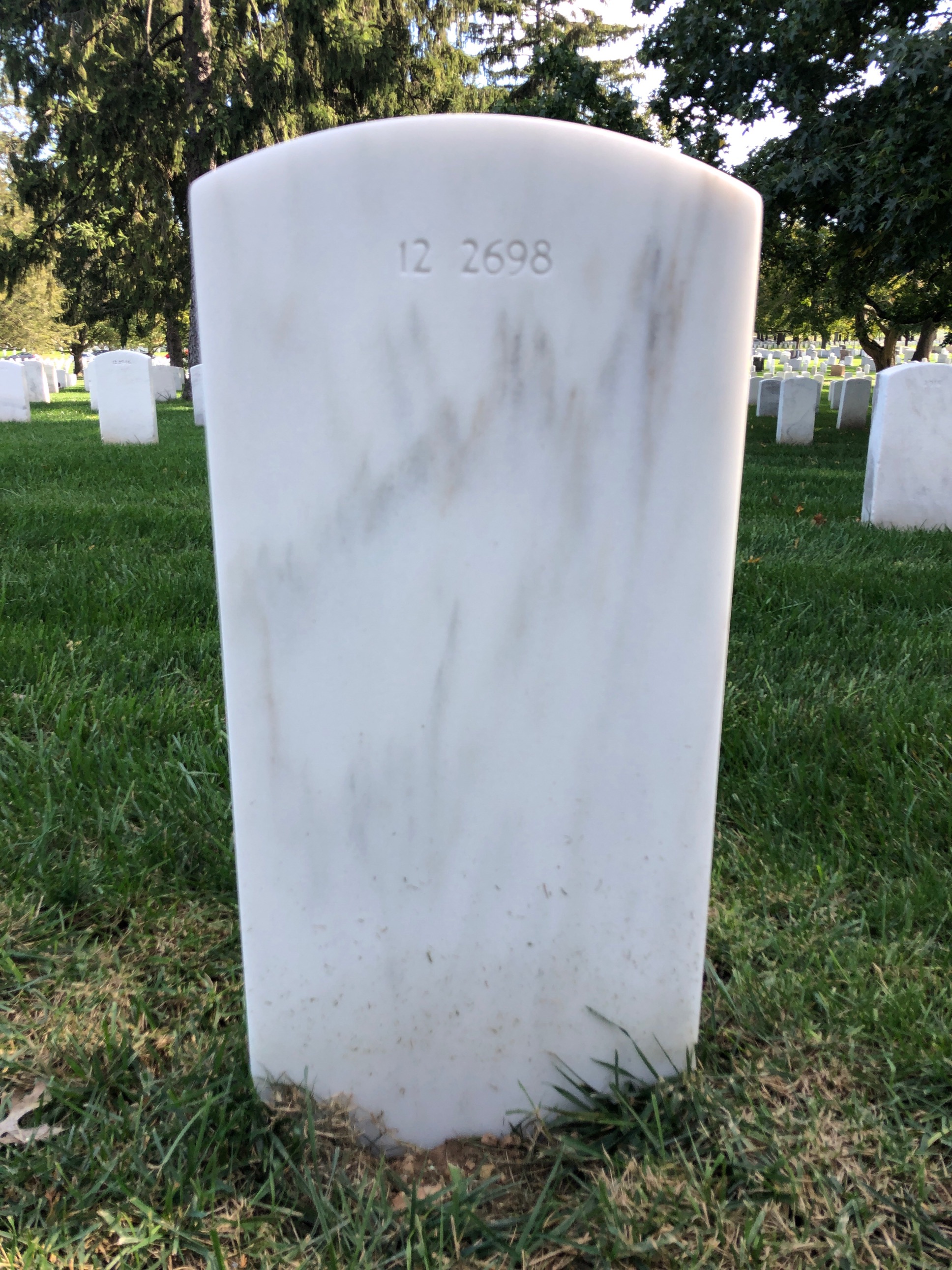 Back of headstone — Roy Algate