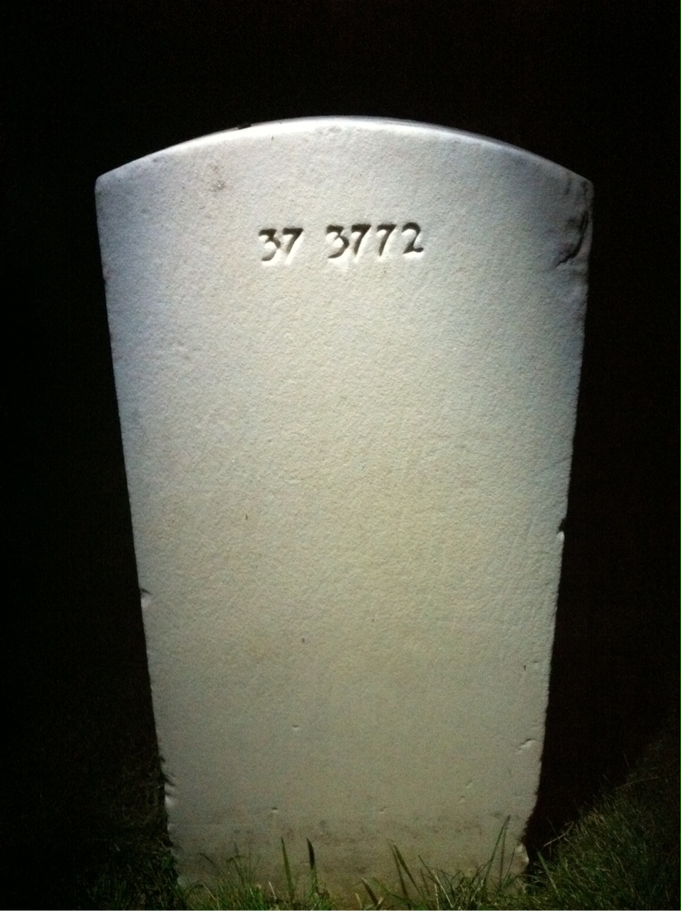 Back of headstone — John Augustin