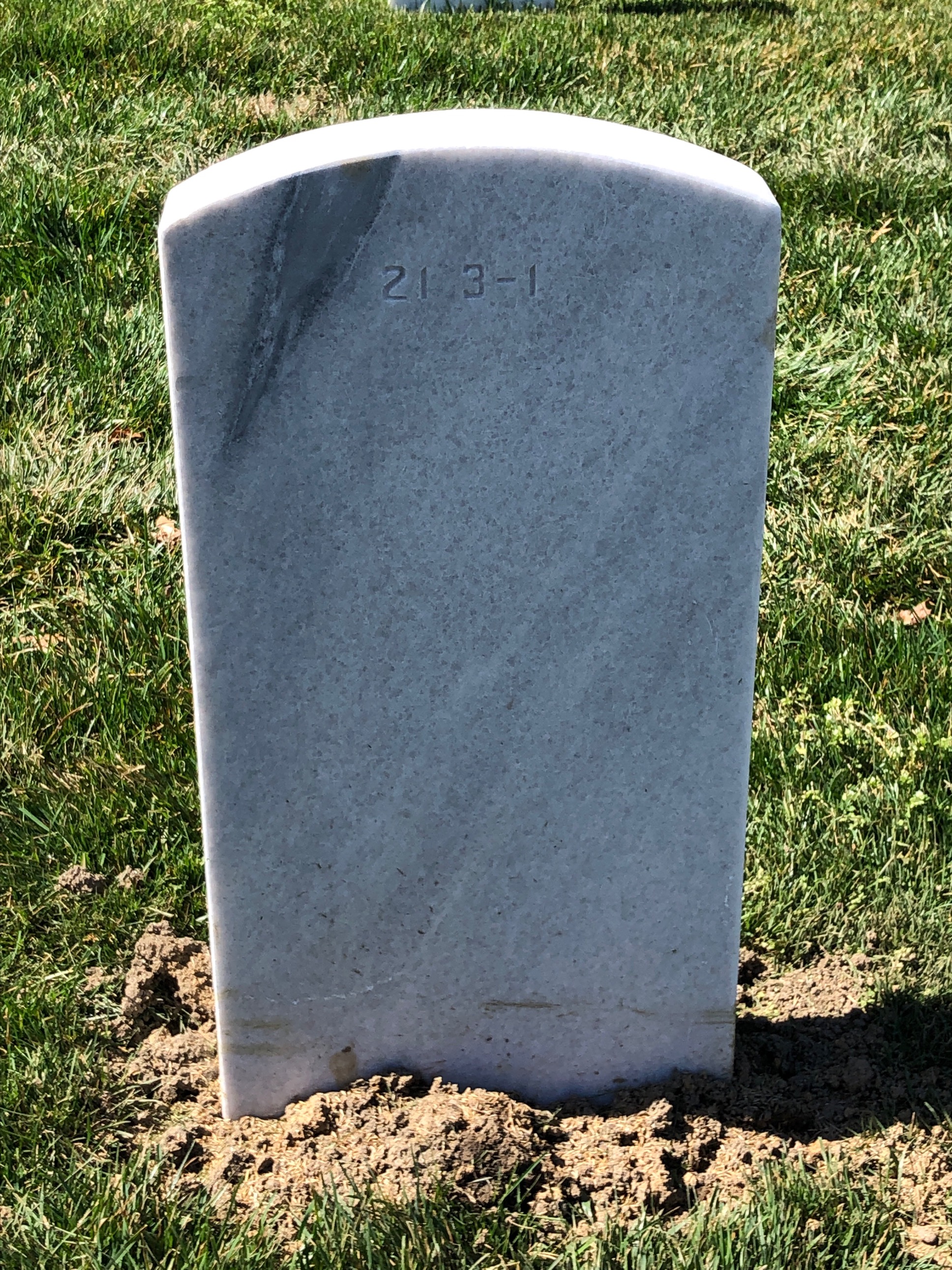 Back of headstone — Mary Bauskett