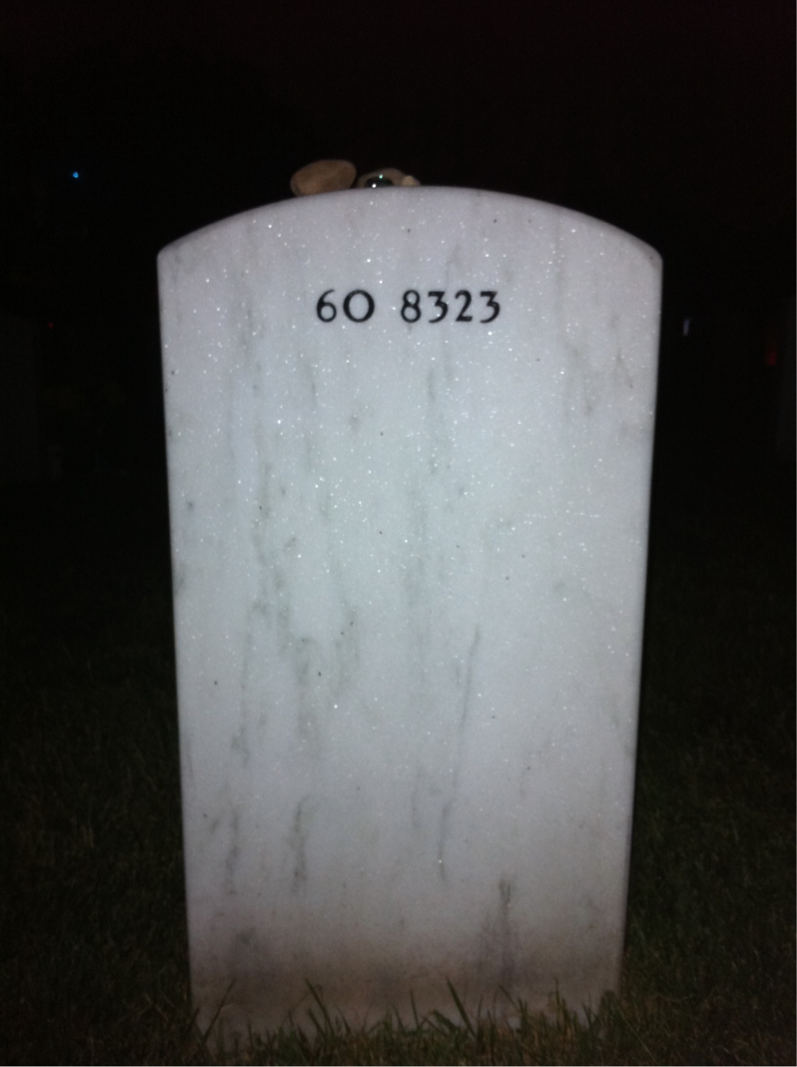 Back of headstone — Eric Mcintosh