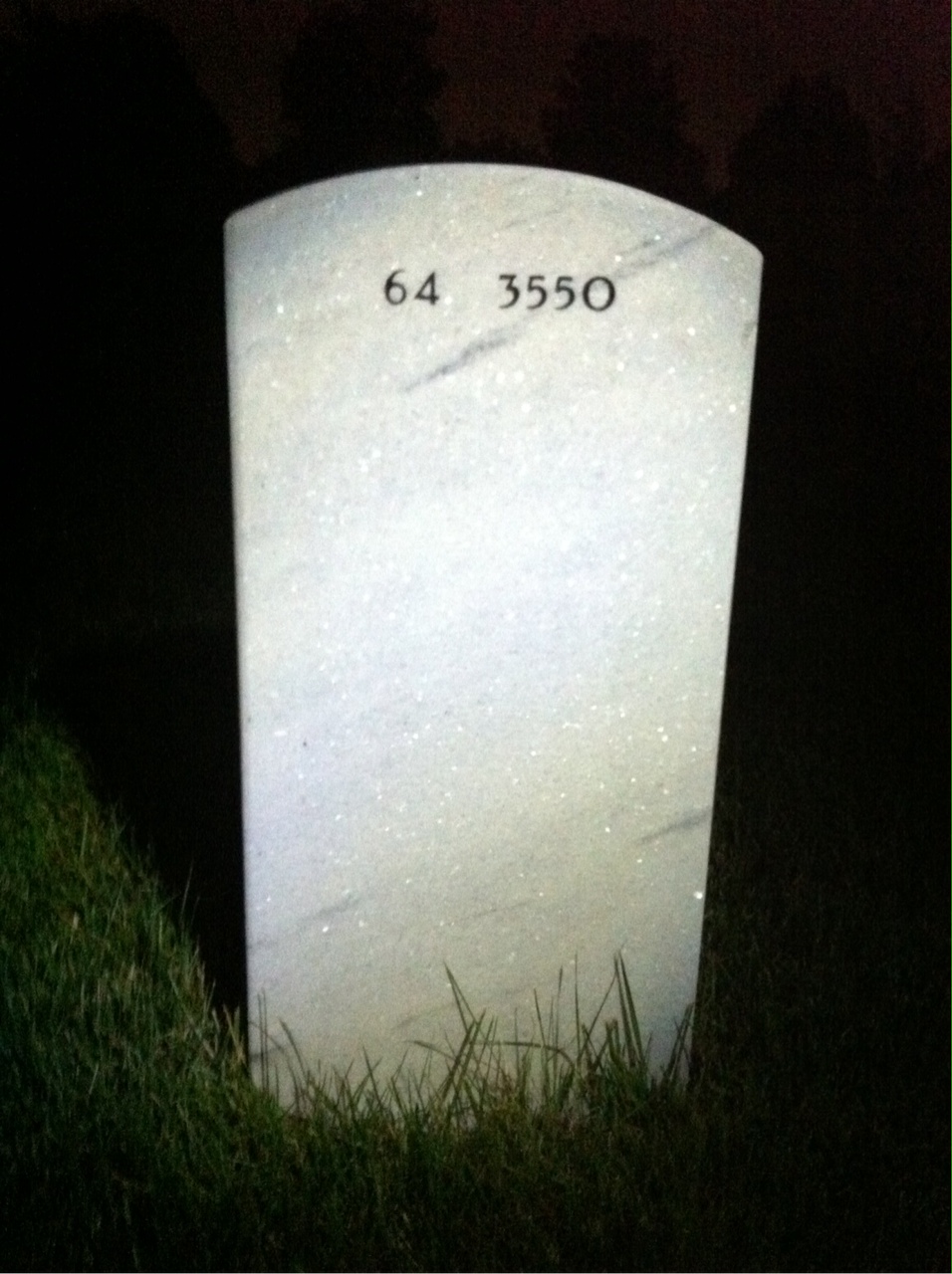Back of headstone — Earnest Palacios