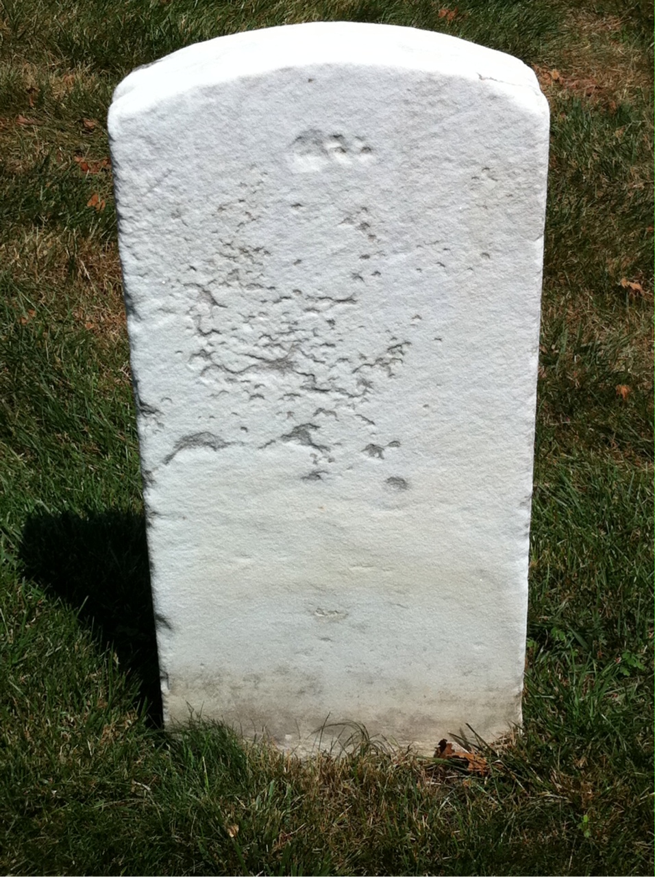 Back of headstone — Robert Allen