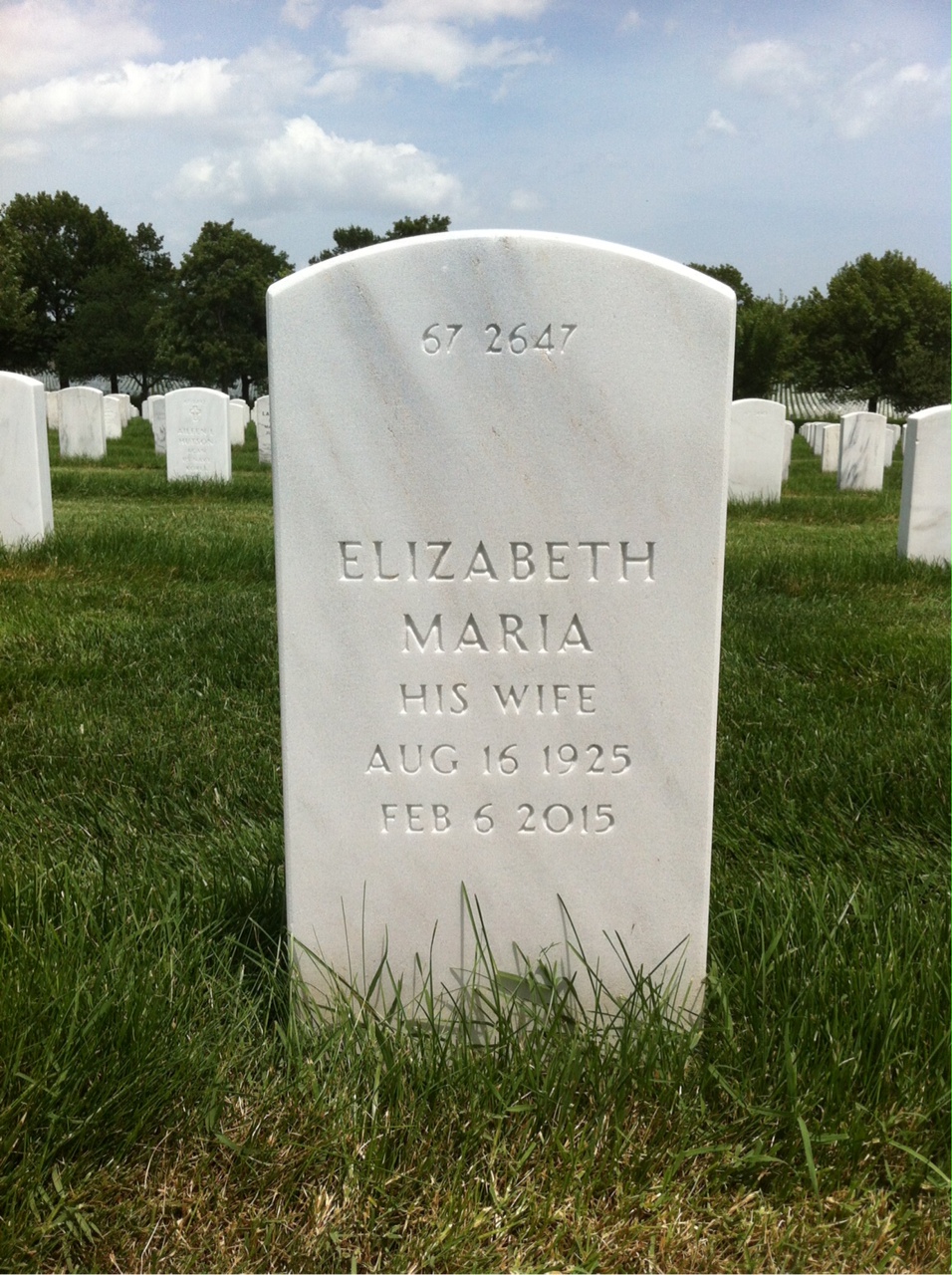 Back of headstone — Clarence Reid Landaw