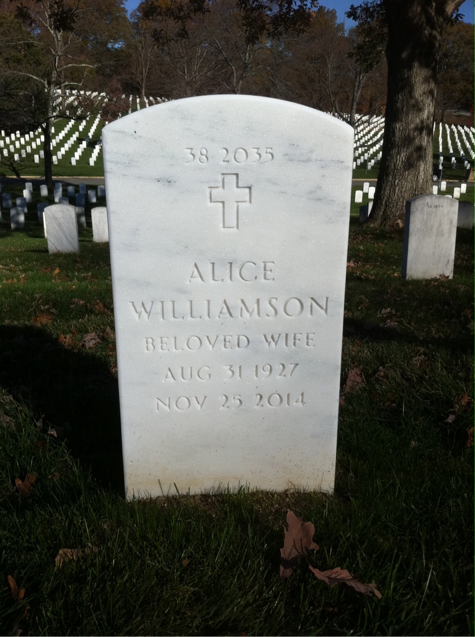 Back of headstone — Robert Sweeney