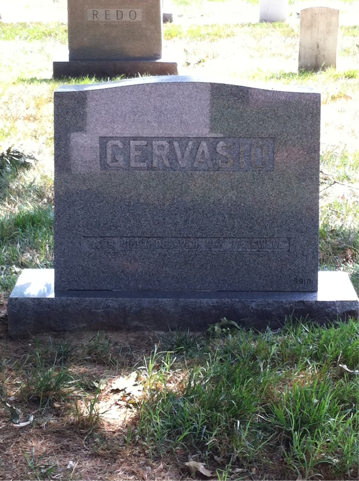 Back of headstone — Dominick Gervasio