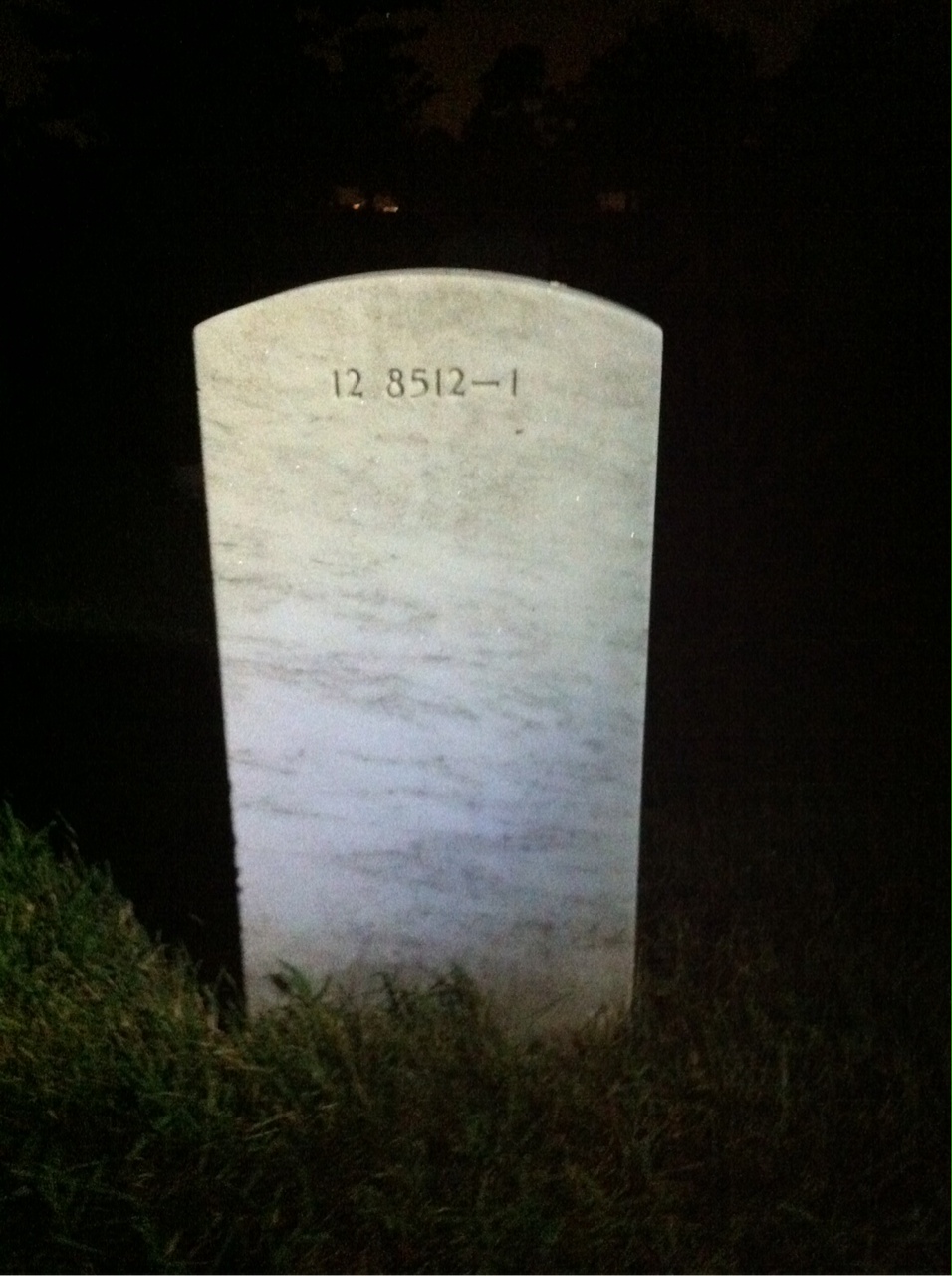 Back of headstone — Carl Edward Thompson