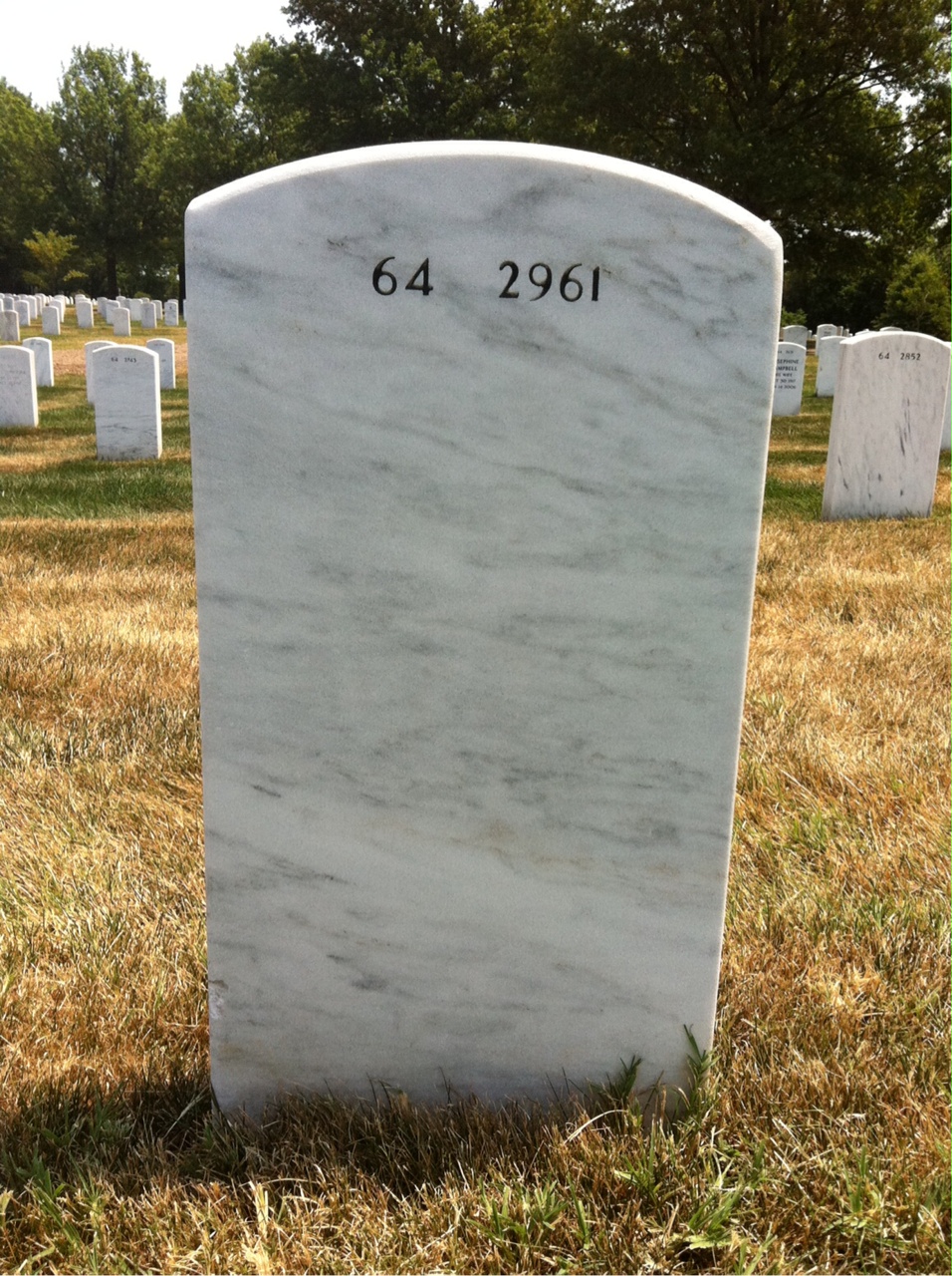 Back of headstone — James Lasater