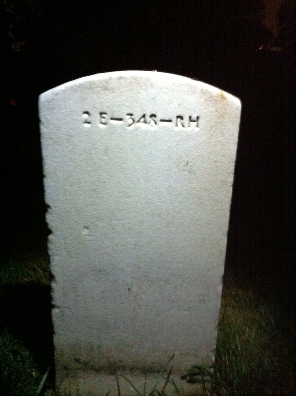Back of headstone — Ralph Miller
