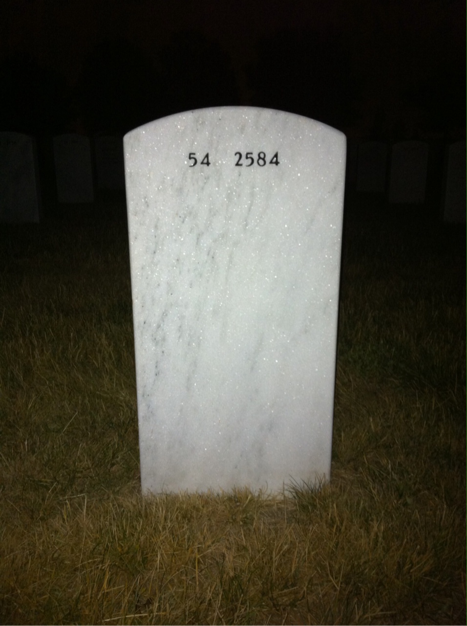 Back of headstone — Donald Moe