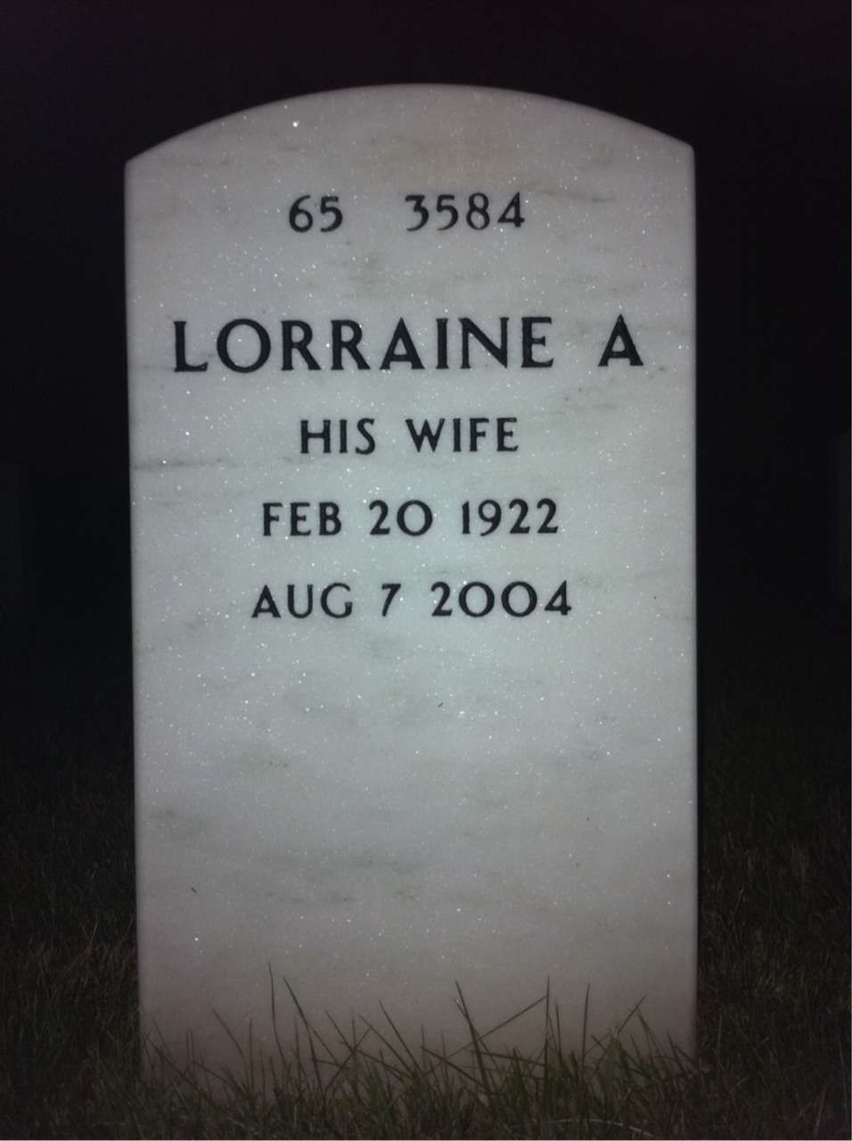 Back of headstone — Russell Reid
