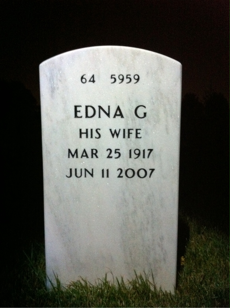 Back of headstone — Peter Barretta