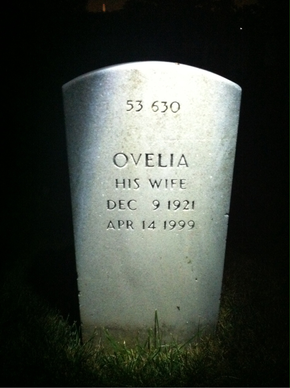 Back of headstone — Tomas Requilman