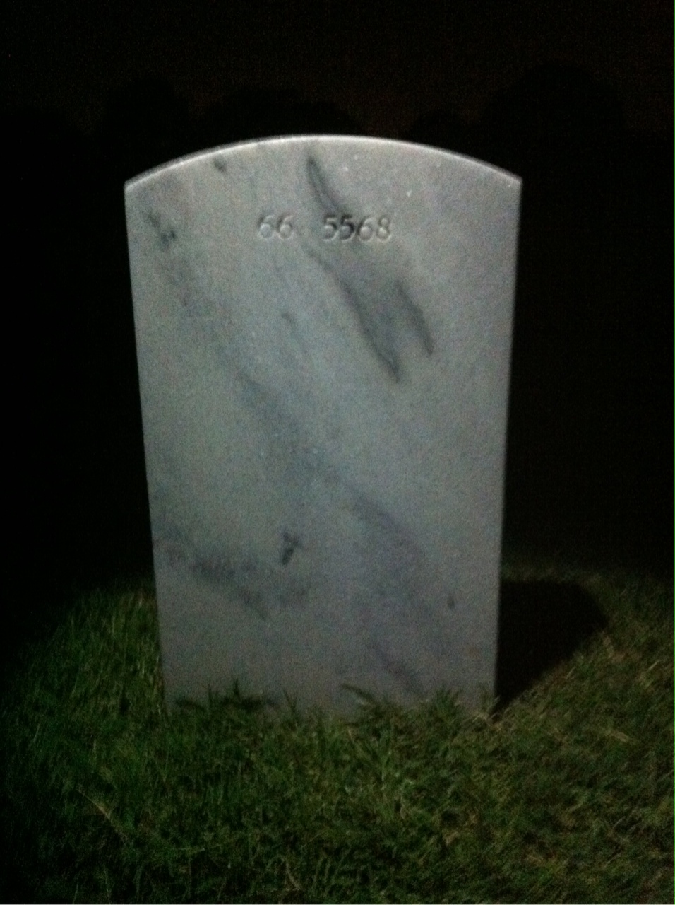 Back of headstone — William R Jones