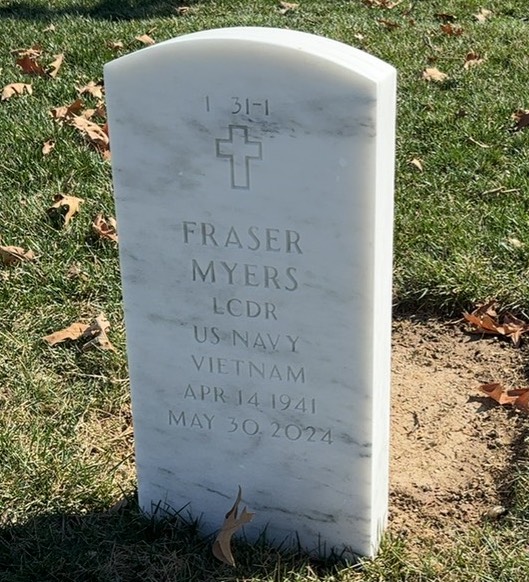 Back of headstone — Gilbert Myers