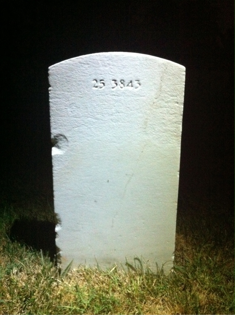 Back of headstone — Winston Butler