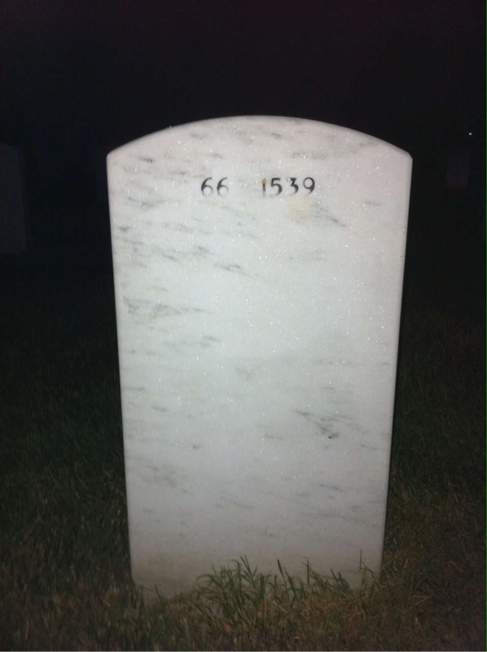 Back of headstone — Ralph Powers